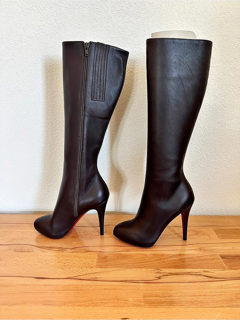 Christian Louboutin Knee-High Heeled Boots Brown EU 36
